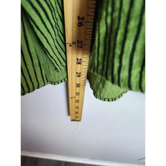 Ali Miles mixed print button front blouse sz 1X art to wear Lagenlook Careerwear - Picture 8 of 8